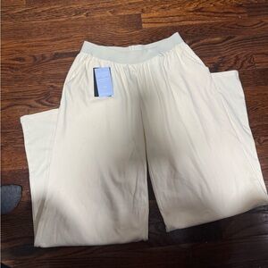 Women's Cream Wide Leg Pants